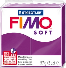 Fimo Soft pate à modeler à cuire violet 57 g