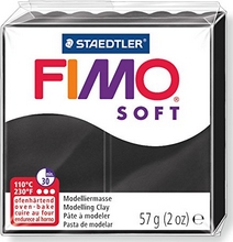 Fimo Soft pate à modeler à cuire noir 57 g