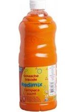 Gouache liquide 1 litre Redimix orange
