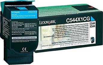 Toner Lexmark LRP 0C544X1CG 4000 pages pour imprimante C544,X544 cyan
