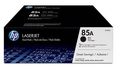 Double pack Toner laser 85A HP CE285AD noir 1600 pages P1102,P1102W, M1132, M1212, M1214, M1217