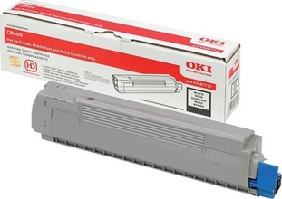 Toner OKI pour imprimante laser C8600, C8800 6000 pages noir