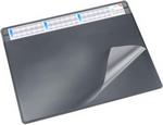 Sous-main Durella Soft 50x65cm rabat transparent amovible gris