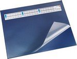 Sous-main Durella DS 52x65cm rabat transparent bleu