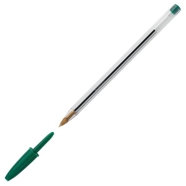 Stylo bille BIC Cristal Original pointe moyenne 1mm vert