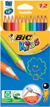 Crayons de couleur Kids Evolution mine 3,2 mm étui en carton de 12