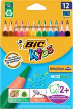 Crayons de couleur Kids Evolution Triangle mine 3,8mm étui en carton de 12
