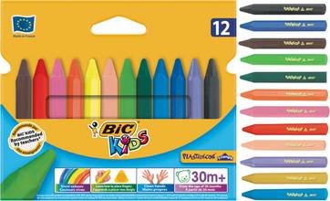 Craies de coloriage Bic Plastidecor Triangulaire étui carton de 12