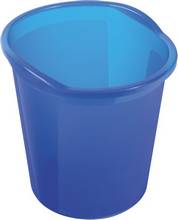 Corbeille à papier Economy translucide 13 litres bleu