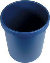 Corbeille papier plastique PE ronde 30 litres bleu