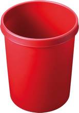 Corbeille papier plastique PE ronde 45 litres rouge