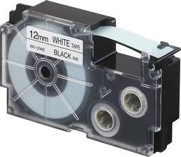 Ruban Casio Label Printer XR12WE1 noir sur blanc 12 mm