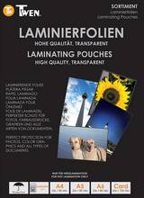 Pochettes à plastifier brillantes tailles et épaisseur assorties par 100