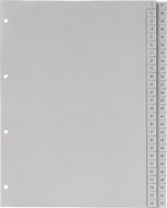 Intercalaires numériques PP gris A4 52 touches numérotées de 1 à 52