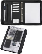 Porte-documents Office Set simili cuir noir format A4