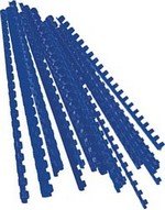 Baguette à relier plastique 12 mm Bleu boite de 100