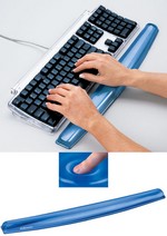 Repose-poignets gel pour clavier Crystals Gel, bleu