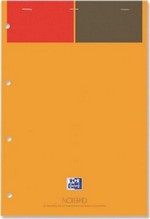 Bloc-notes international NOTEPAD A4+ perforé ligné papier jaune