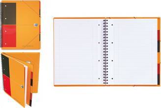 Organiserbook cahier A4+ Oxford© international ligné 160 pages 90g orange