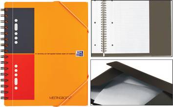 Meetingbook cahier A5+ Oxford© international ligné 160 pages 90g orange