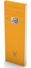 Bloc notes 7,4x21cm agrafé quadrillé 5x5 80 feuilles 80g couv orange