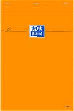 Bloc notes A4 21x29,7cm agrafé grands carreaux 80 feuilles 80g couv orange