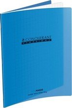 Cahier 17x22cm seyes 48 pages 90g couverture translucide PP bleu