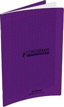 Cahier 17x22cm seyes 48 pages 90g couverture translucide PP violet