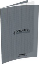 Cahier A4 21x29,7 seyes 96 pages couverture translucide PP gris