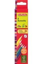 Crayons de couleurs triangulaire mine 2,9mm boite de 6