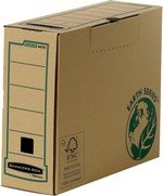 Boite archive carton Bankers Box Earth A4+ 26x35cm dos 10cm marron