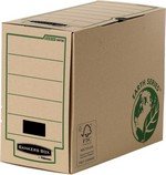 Boite archive carton Bankers Box Earth A4+ 26x35cm dos 15cm marron