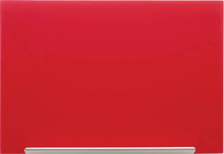 Tableau magnétique en verre Diamond rectangle 677x381mm rouge