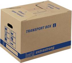 Carton de transport L L500xP350xH355mm extrastrong 30kg avec champ d étiquetage