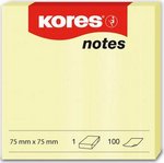 Notes autocollantes repositionnables 75 x 75 mm jaune
