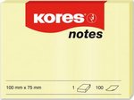 Notes autocollantes repositionnables 100 x 75 mm jaune