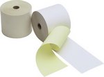 Bobine calculatrice 57x70mmx25m mandrin 12mm 2 plis blanc/jaune