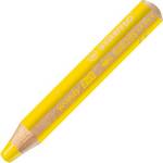 Crayons de couleur woody 3 en 1 rond jaune