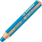 Crayons de couleur woody 3 en 1rond bleu cyan