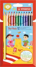 Crayons de couleur triangulaires Trio mine 4,2mm étuis carton de 12