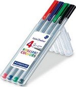 Feutre fineliner triplus 0,3mm étui de 4