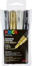 Marqueur peinture Posca PC-1MC pointe extra fine 0,7-1 mm étui de 4