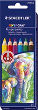 Crayons de couleur Noris Club 129 super jumbo 6mm étui de 6