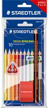 Pack crayon couleur Tricki Dicki 10 crayons couleur 4mm + 1 noir + 1 gomme