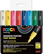 Marqueur peinture Posca PC-1MC pointe extra fine 0,7 - 1,0 mm étui de 16