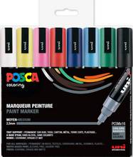 Marqueur peinture Posca PC-5M pointe conique moyenne 1,8-2,5mm étui 16 couleurs standards