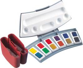 Boite de couleurs aquarelles 725 D/12 couleurs