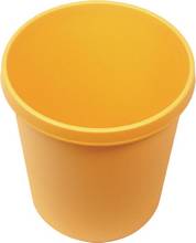 Corbeille papier plastique PE ronde 30 litres jaune