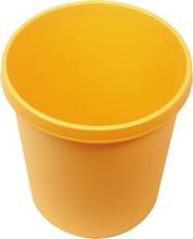 Corbeille papier plastique PE ronde 45 litres jaune