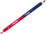 Crayon de couleur TWIN Jumbo, bleu/rouge, triangulaire